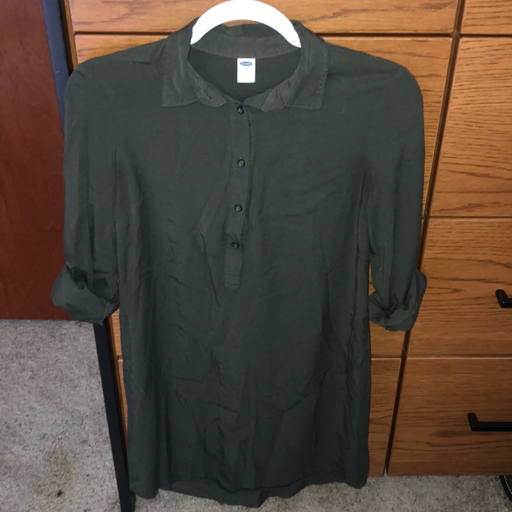 Olive Green button dress